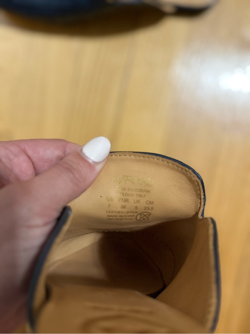 G/FORE Blue Embossed Leather Slip-On Mules - Picture 3 of 3